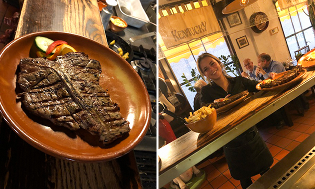 Farmer´s Steakhouse, Steak naar keuze + stokbrood + salade Farmer´s Steakhouse, Steak naar keuze + stokbrood + salade